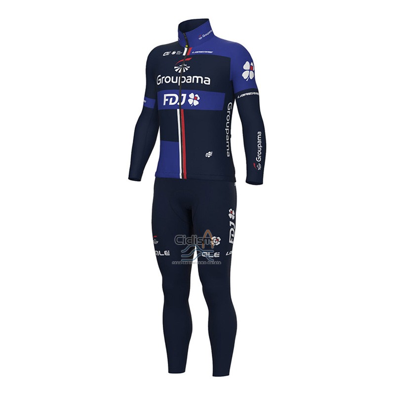 Groupama FDJ Ropa Ciclismo Culotte Largo 2023 Mangas Largas Violeta